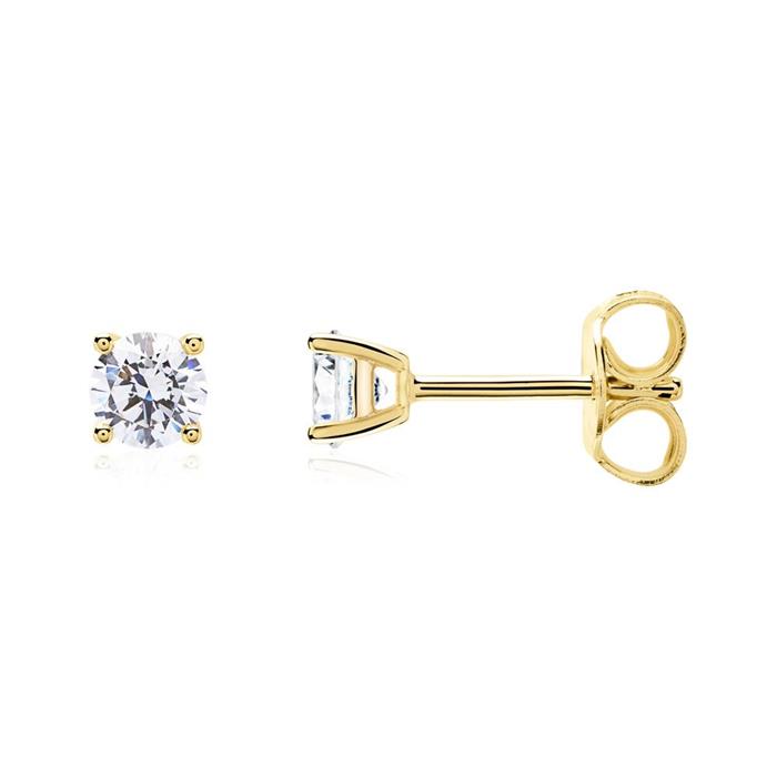 Lab grown Diamant Ohrstecker aus 14K Gold f&#xFC;r Damen