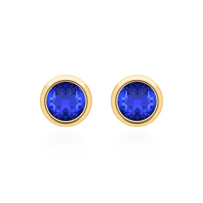 Sapphire ear jewellery for ladies in 14-carat gold