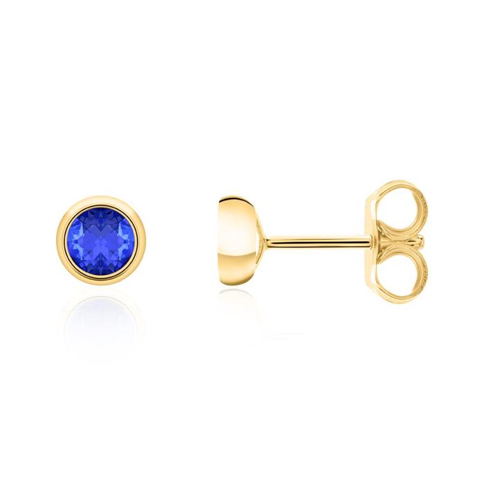 Sapphire ear jewellery for ladies in 14-carat gold