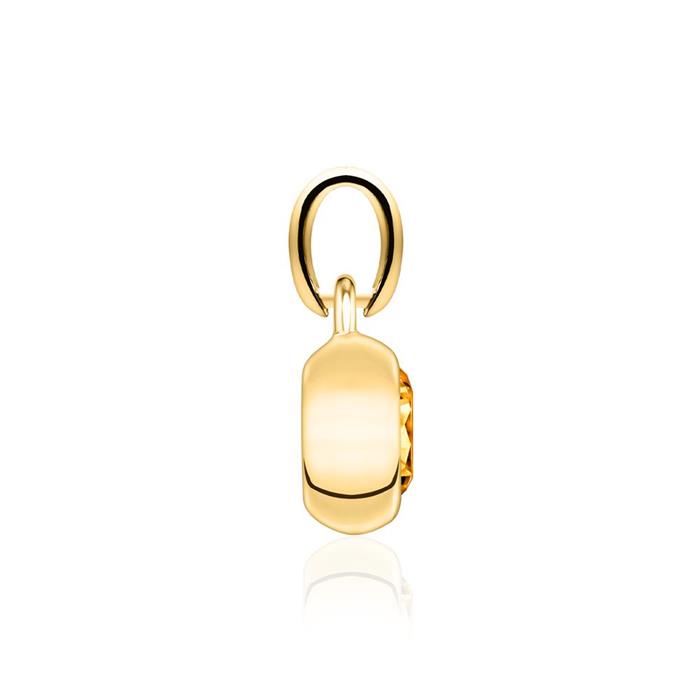 Pendant for necklaces in 14K gold with citrine