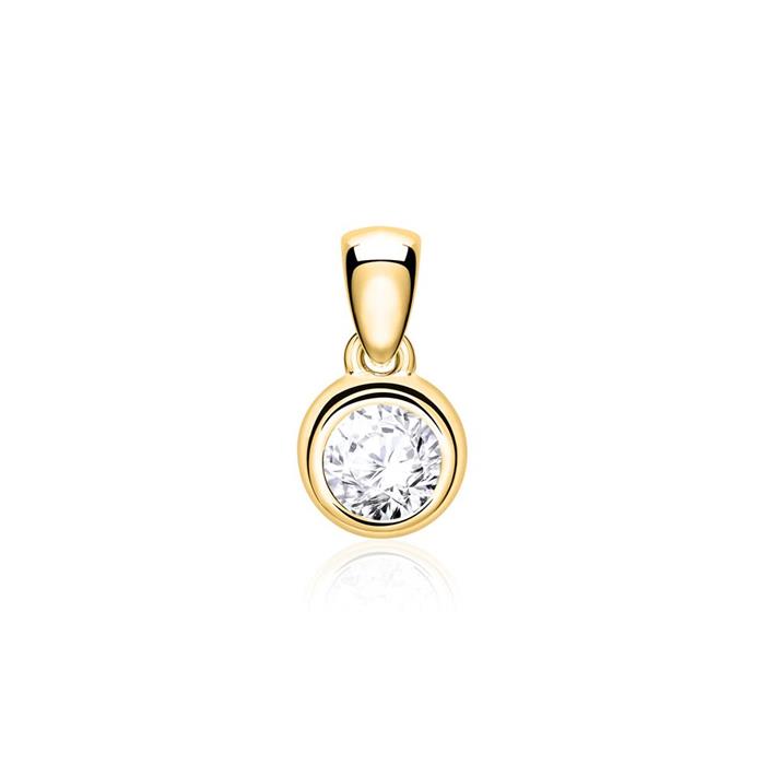 585 Gold Pendant With A Diamond