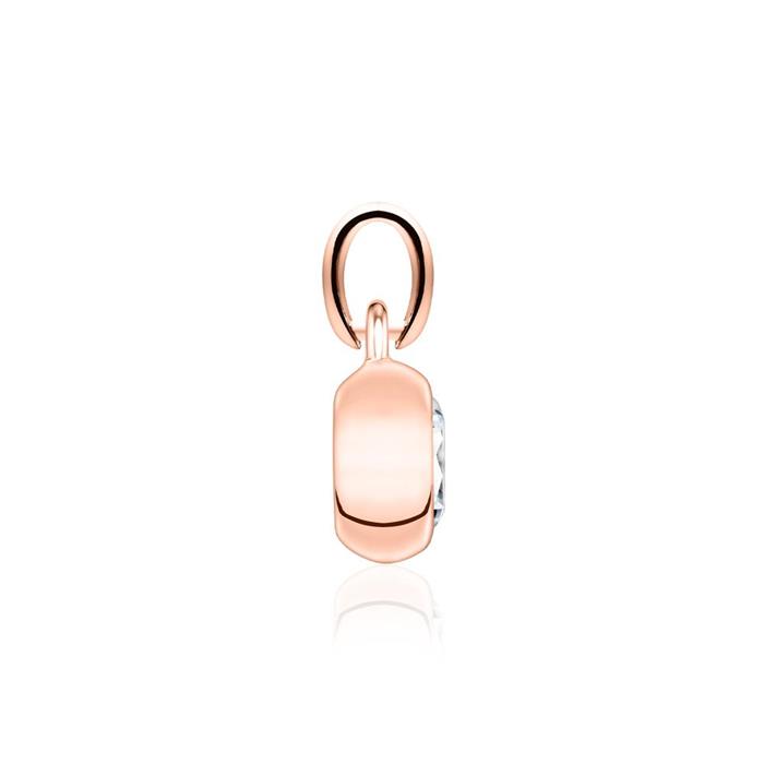 Pendant for ladies in 14ct rose gold with diamond