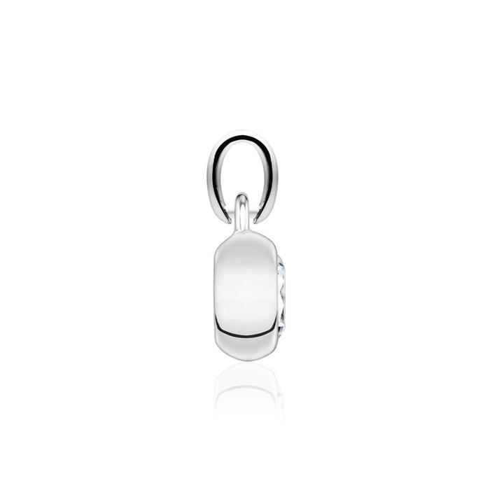 Diamond set pendant in 14ct white gold