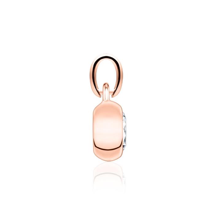 Colgante de diamantes para mujer en oro rosa de 14 quilates