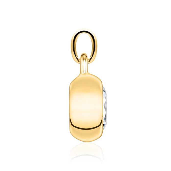 14 carat gold pendant with diamonds