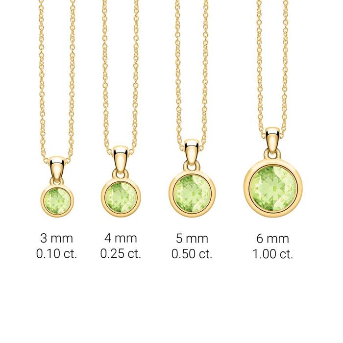 Peridot necklace in 14K gold