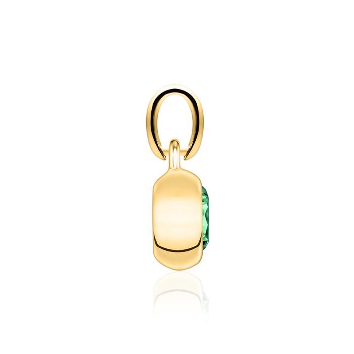 Necklace with emerald pendant in 14-carat gold