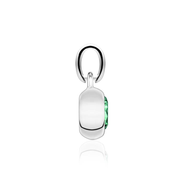 Necklace in 14K white gold with emerald