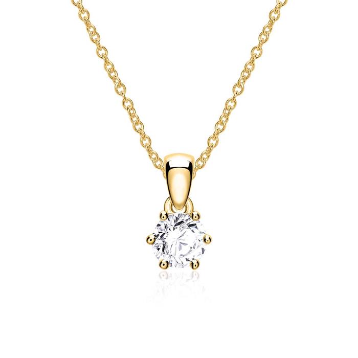 Diamantkette f&#xFC;r Damen aus 585er Gold