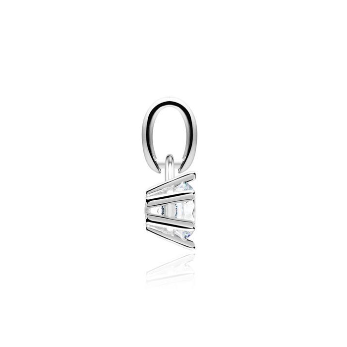 Pendant for ladies in 14ct white gold with diamond