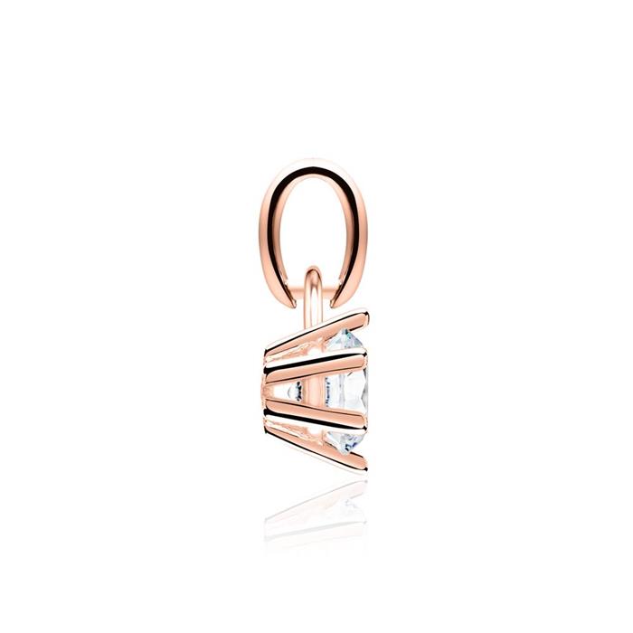 Diamond pendant for ladies in 14ct rose gold