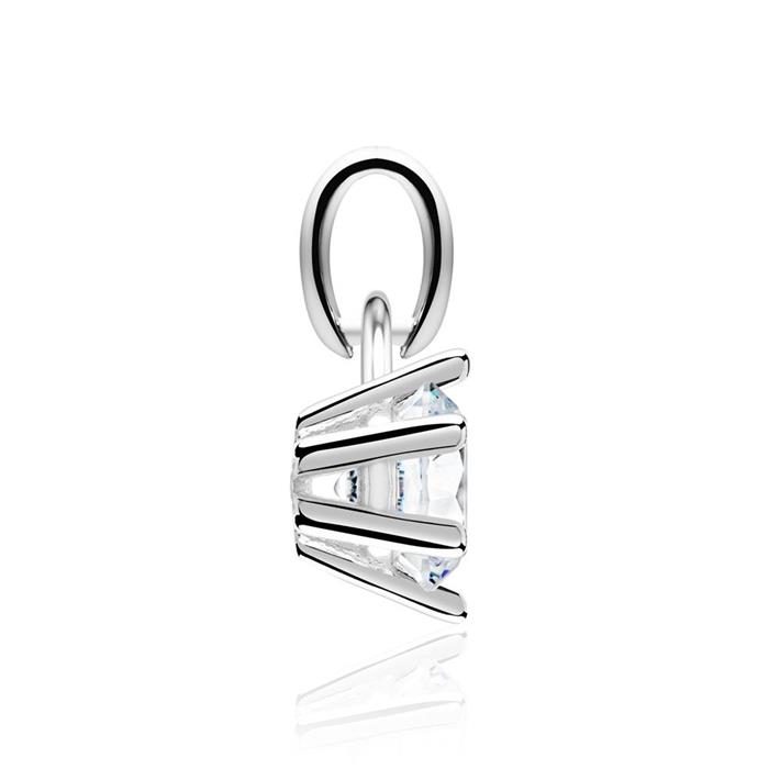 14K white gold pendant with diamond