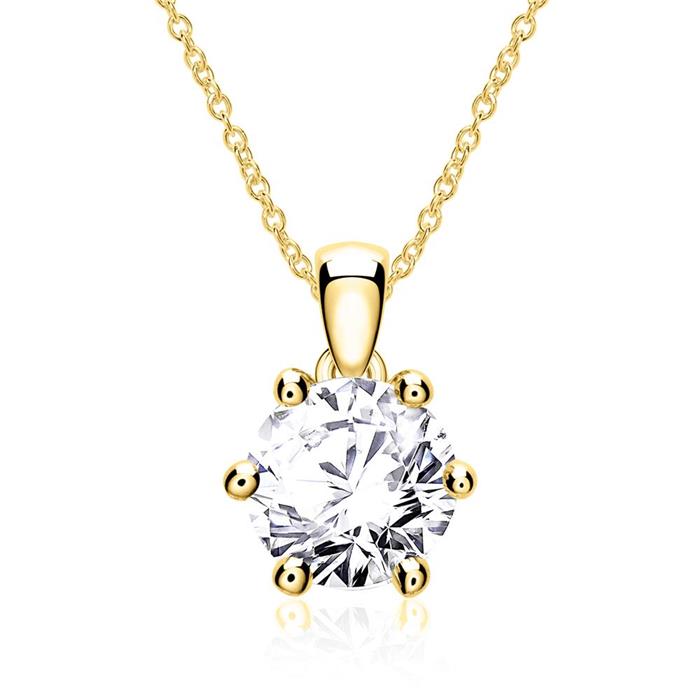 14K Gold Necklace With Diamond