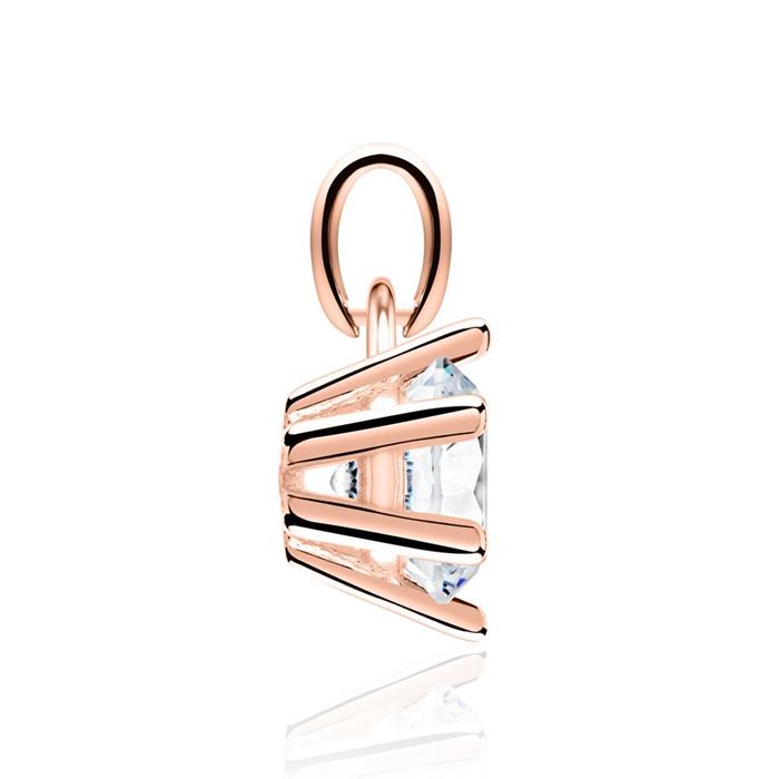 585 rose gold pendant with diamond for Ladies necklaces