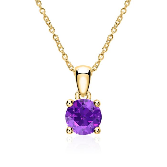 14-carat gold pendant with amethyst