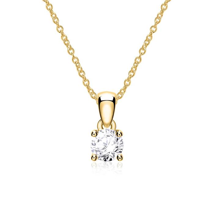 14 karaat gouden Diamanten hanger voor dames