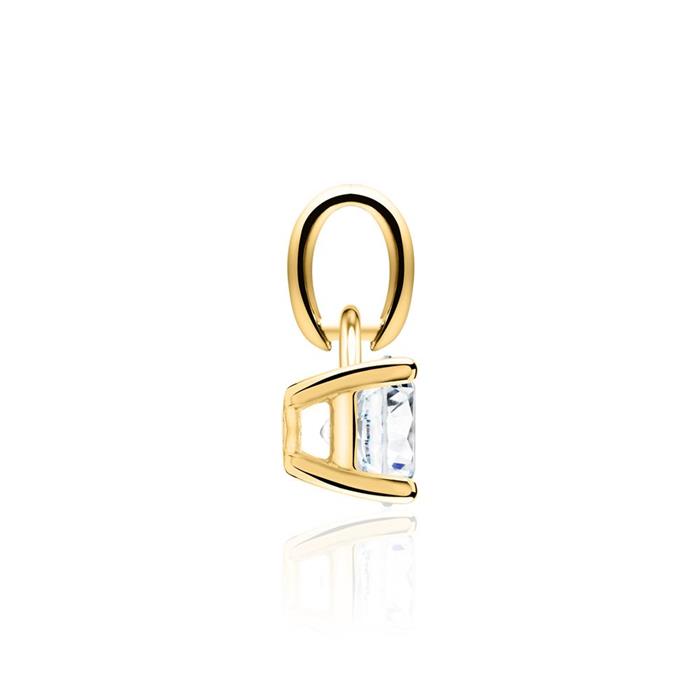 Ladies pendant in 14-carat gold with diamond