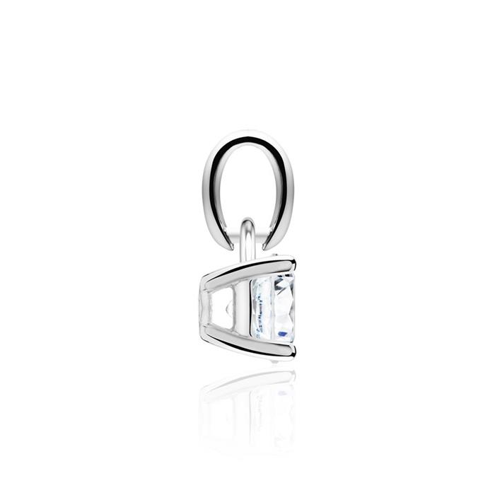 Ladies pendant in 14 carat white gold with diamond