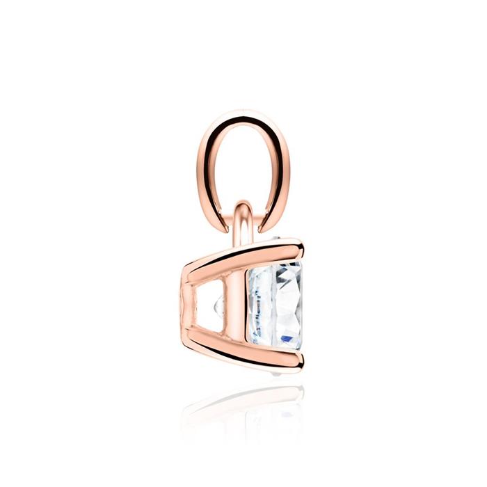 Necklace for ladies in 14ct rose gold with diamond