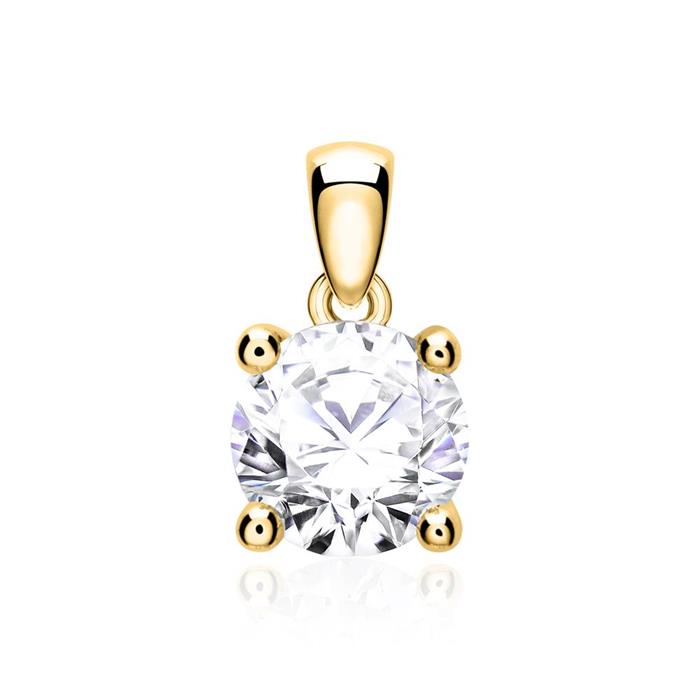 585 gold pendant for ladies with diamond