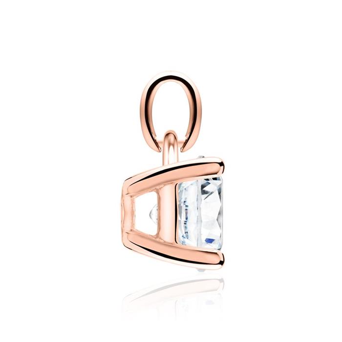 Kette mit Diamantanhänger aus 14-karätigem Roségold