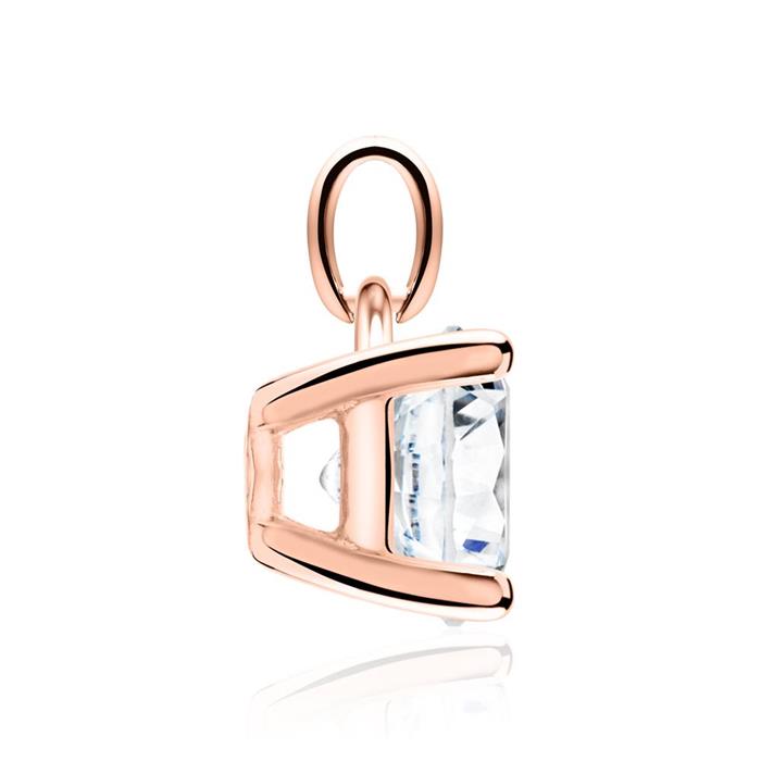 14 karaat roségouden hanger met Diamant voor dameskettingen