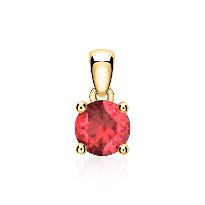 Ruby pendant for necklaces in 14 carat gold