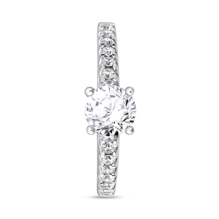 White gold or platinum diamond ring for ladies