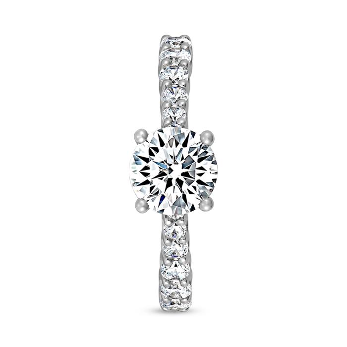 Diamond ring for ladies in white gold or platinum