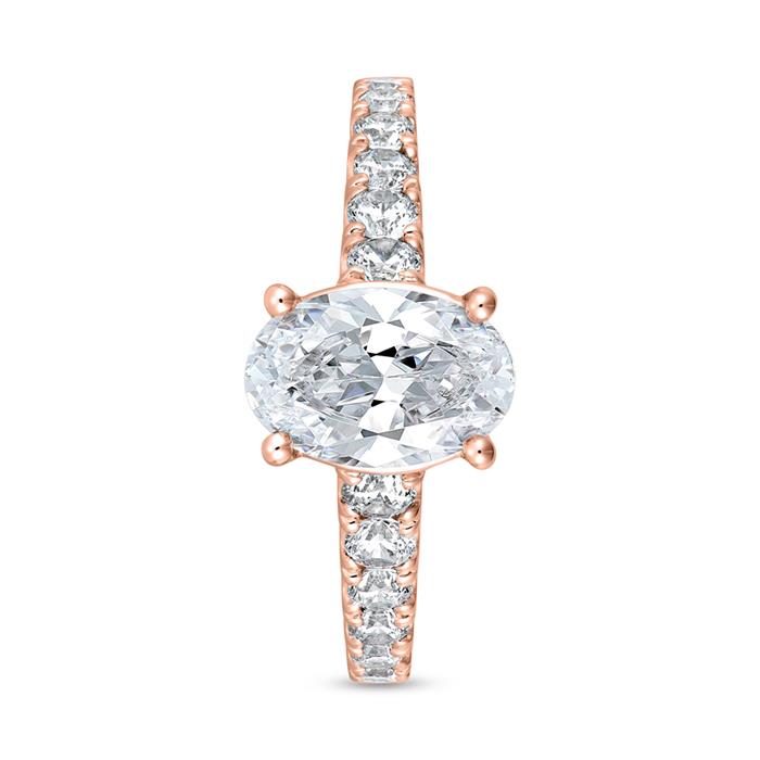 Engagement ring for ladies in rose gold