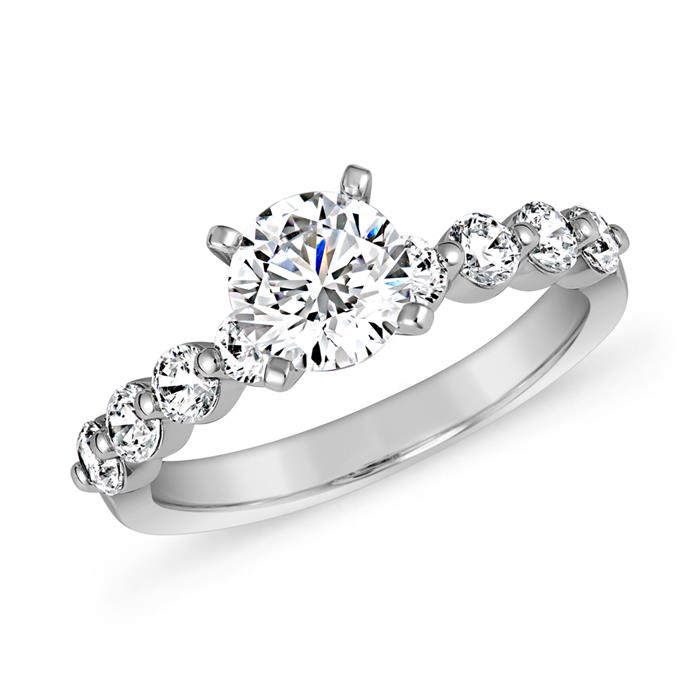 White gold or platinum diamond ring for ladies