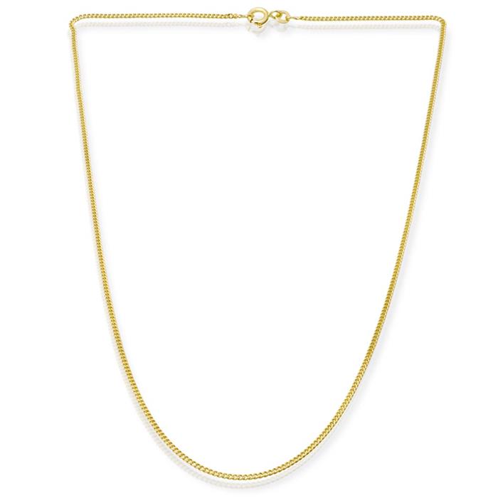 14 karaat gouden ketting: gouden curb ketting 50cm