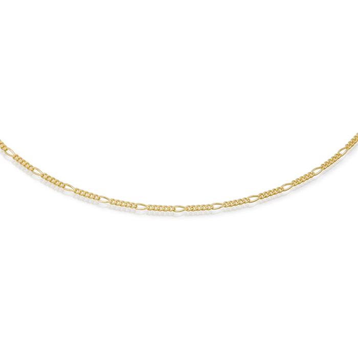 14ct gold chain: Figaro gold 45cm