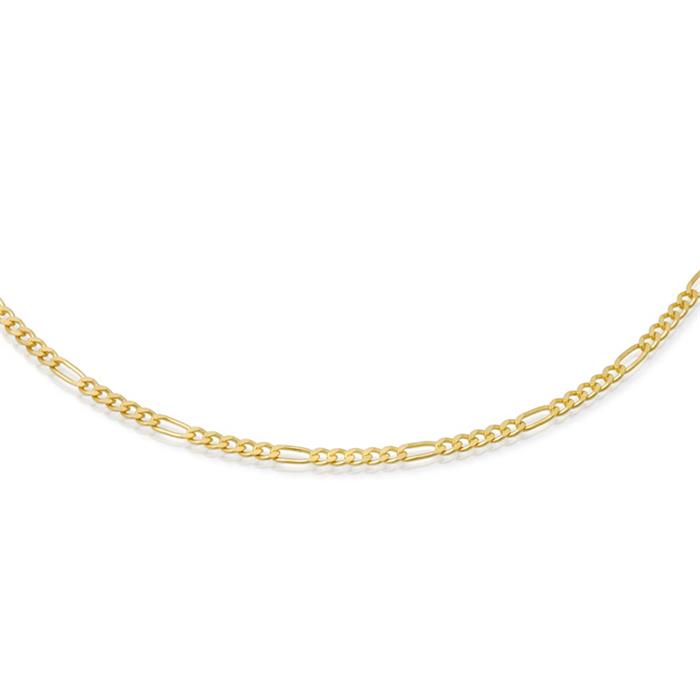 585er Goldkette: Figarokette Gold 45cm