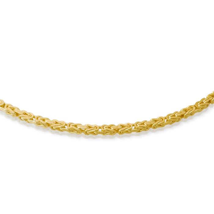 14ct gold chain: Byzantine chain gold 55cm