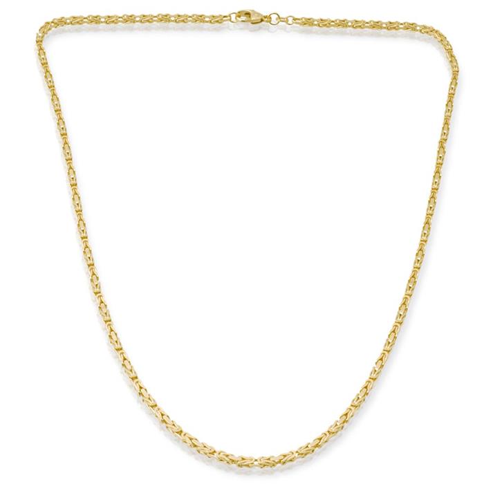 14ct gold chain: Byzantine chain gold 55cm