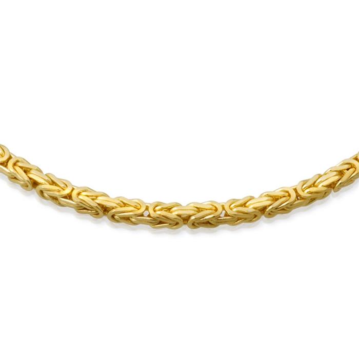 14ct gold chain: Byzantine chain gold 50cm