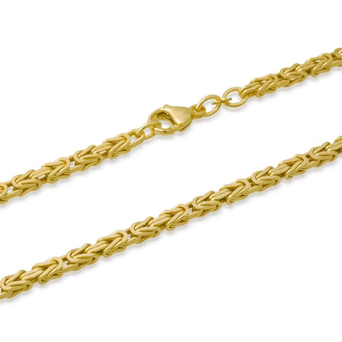 14ct Gold Chain: Byzantine Chain Gold 45cm