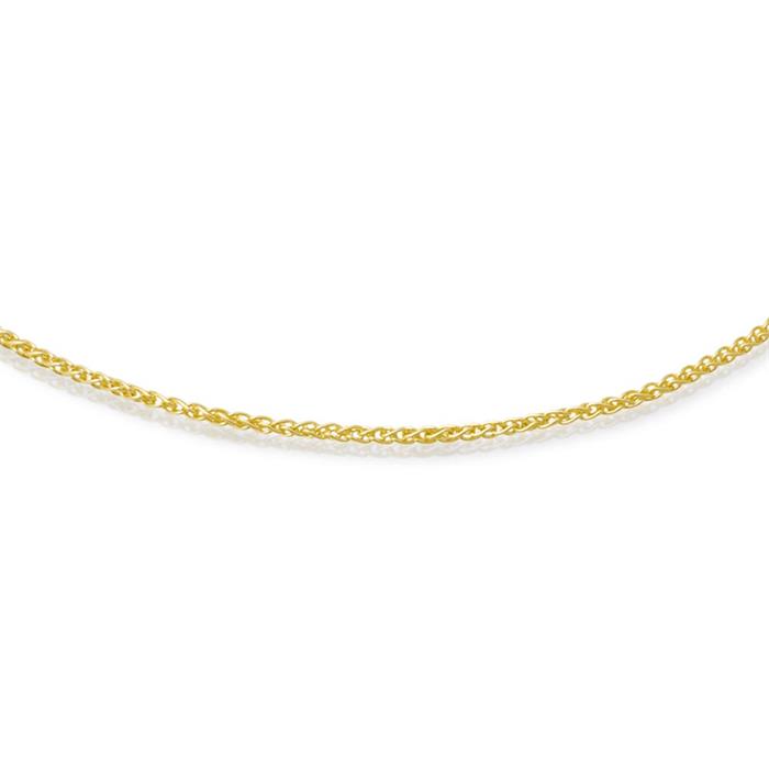 Cadena eslabones espiga hueco oro de 14 quilates 50cm