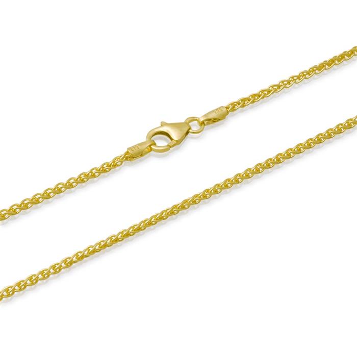 8 karaat gouden ketting: vlechtketting goud 50cm