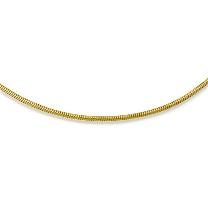 14 karaat gouden ketting: slangenketting goud 45cm