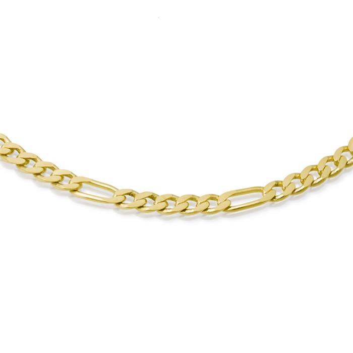 14 karaat gouden ketting: figaro ketting goud 50cm