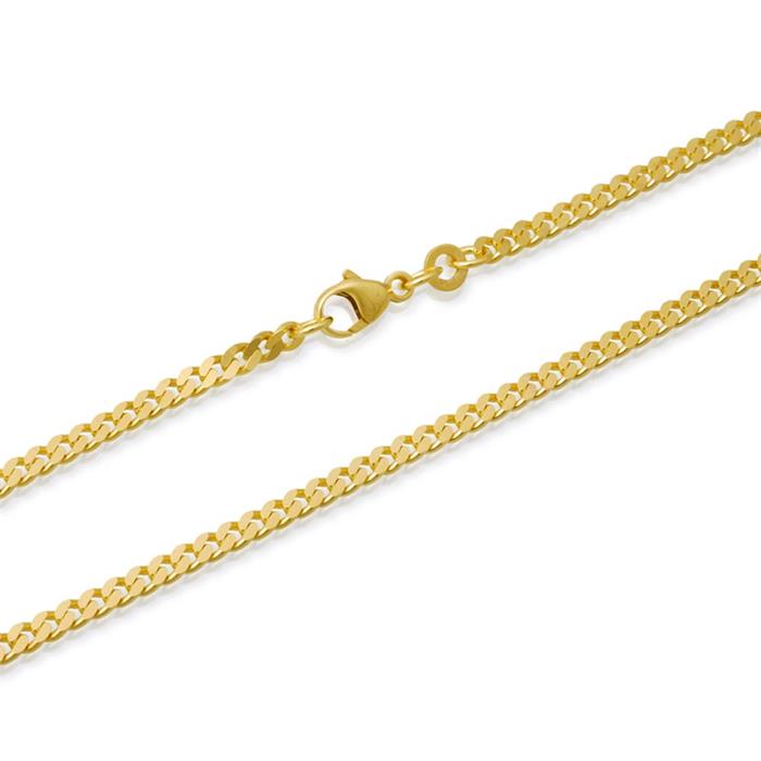 14 karaat gouden ketting: panzerkette goud 45cm