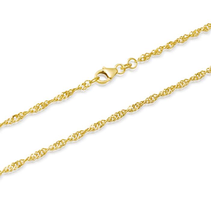 8ct gold chain: Singapore gold chain 45cm