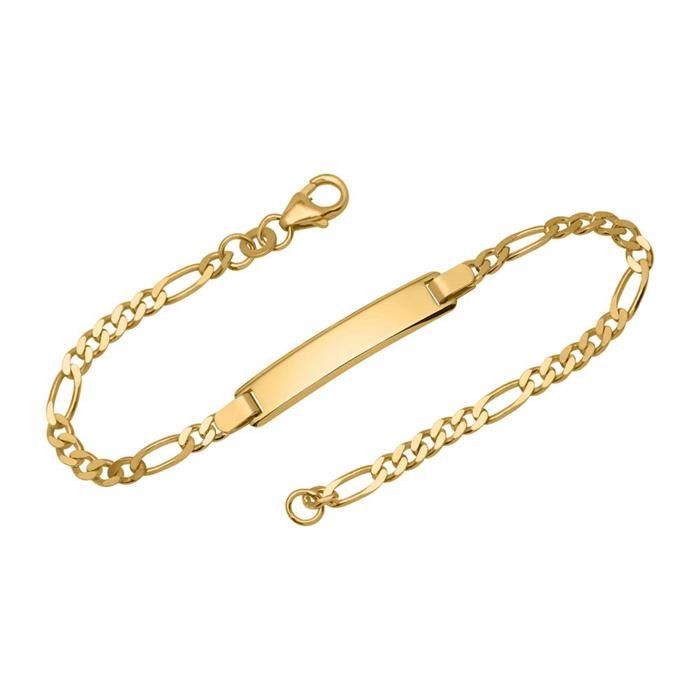 333er Goldarmband: ID-Armband Gold 18,5cm
