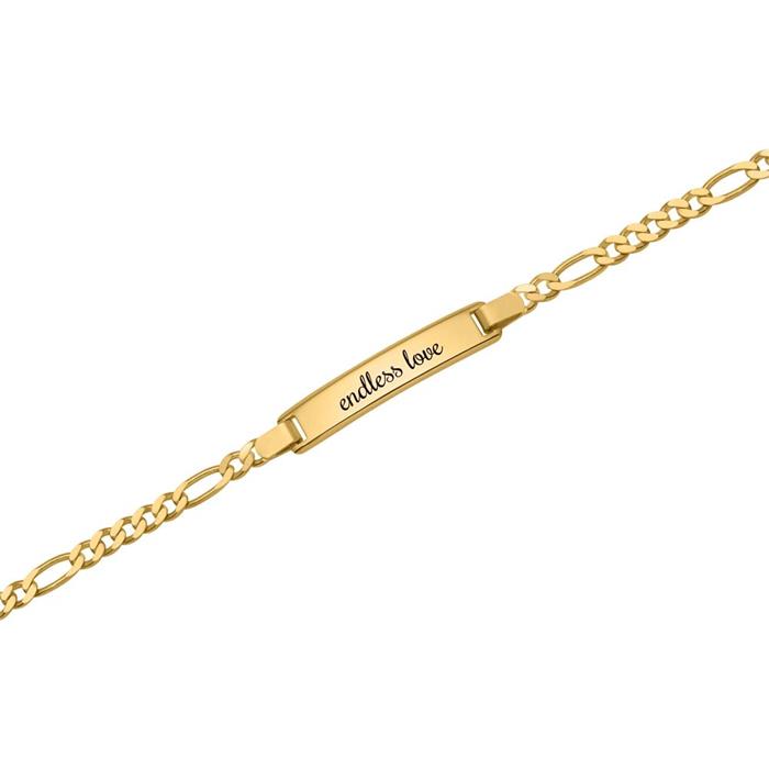 8ct gold bracelet: ID-bracelet gold 16cm