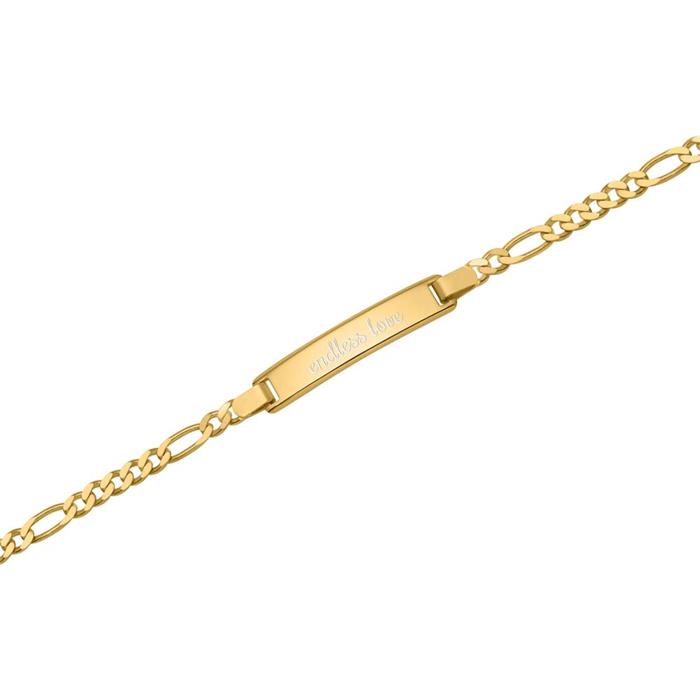 585er Goldarmband: ID-Armband Gold 18,5cm