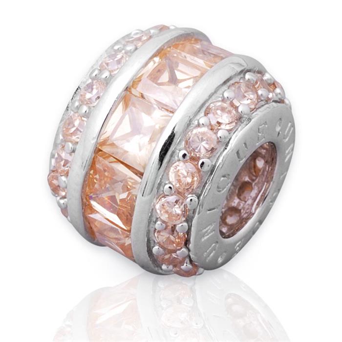 Exklusiver Silberbead: 925 Silber Bead Zirkonia