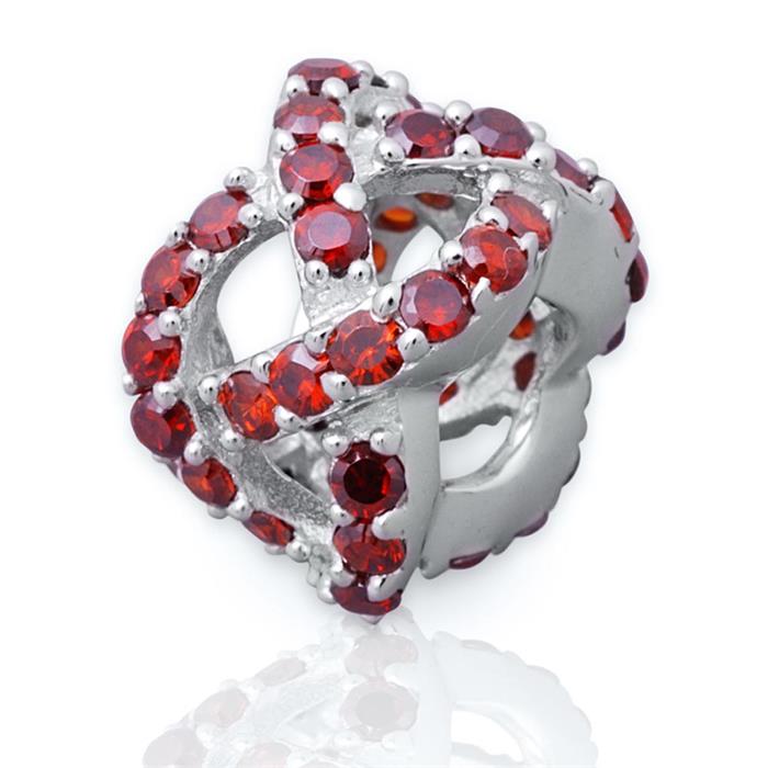 Exclusive silver bead: Sterling silver bead zirconia