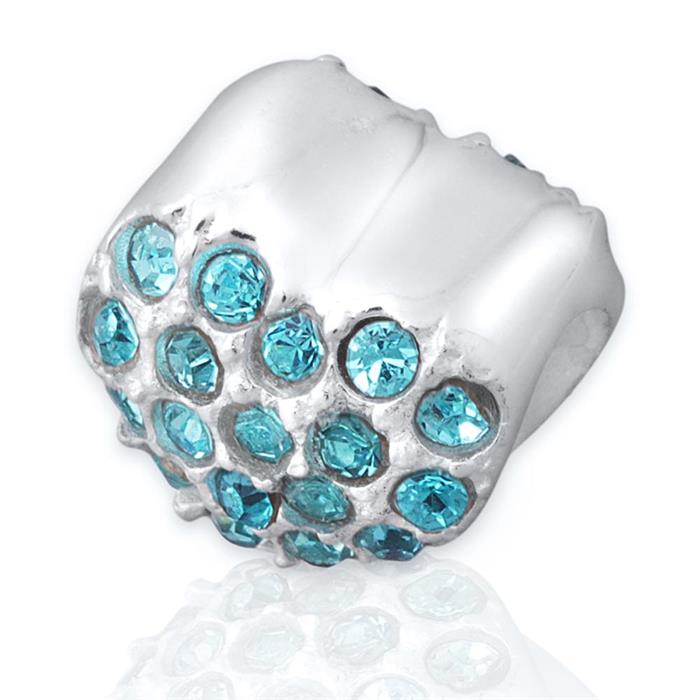 Modern silver bead: Sterling silver bead zirconia